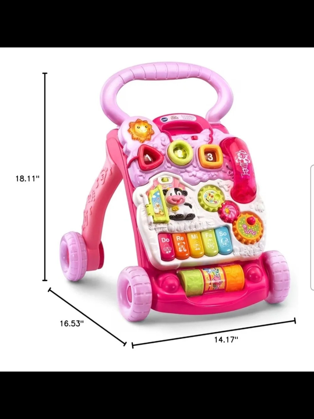 VTech Sit-to-Stand Learning Walker (Frustration Free Packaging), Pink